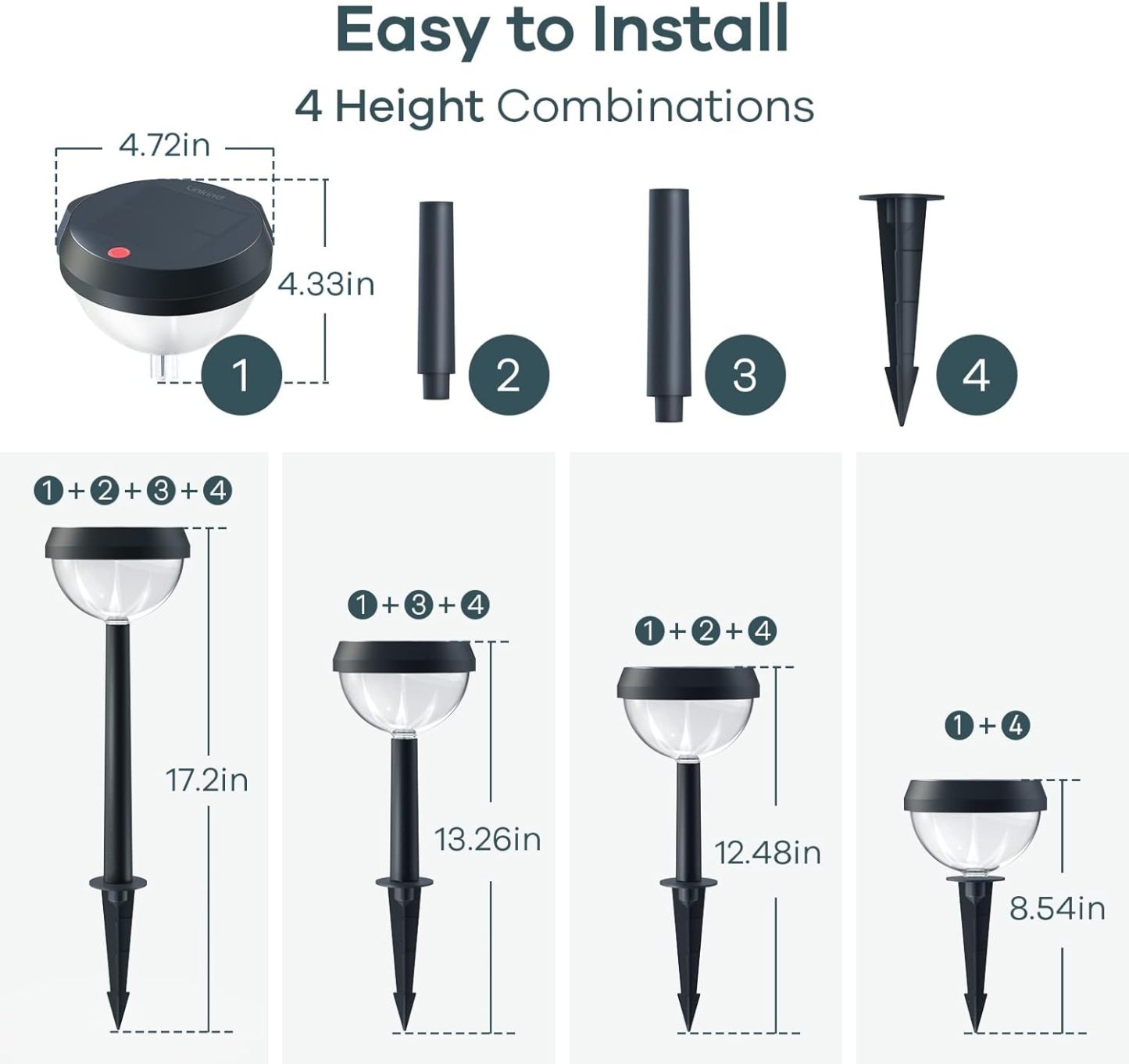 Solar Pathway Lights 8 Pack, Super Bright Solar Outdoor Lights, Waterproof Backyard Lighting Solar Path Lights
