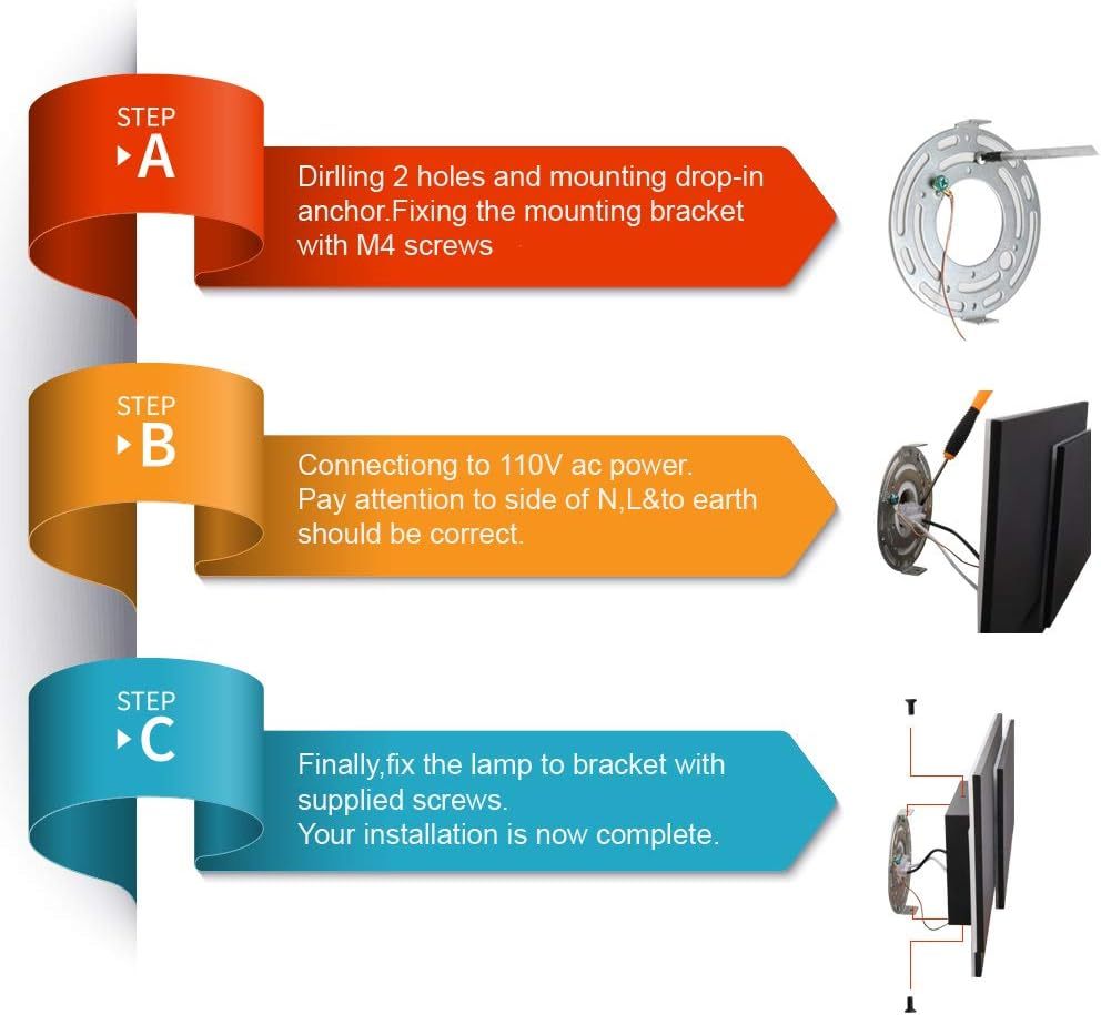 15.75”/36W LED Modern Wall Sconce Indoor Matte Black Wall Mount Light for Living Room Bedroom Staircase Hallway Warm White 3000K