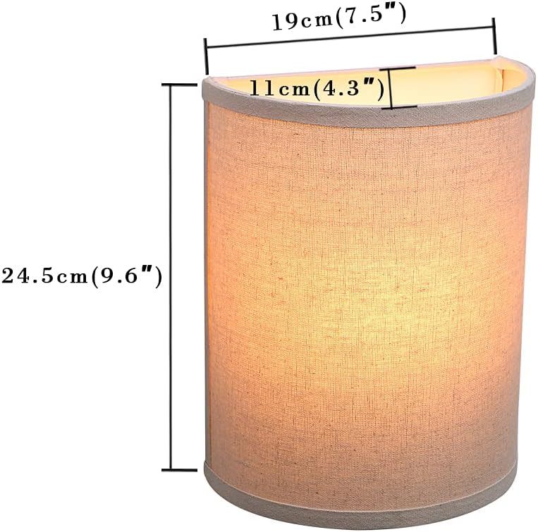 Linen Boho Vintage Wall Sconce Stairwell Fixture Light, 1-Light Vanity Indoor Hardwired Wall Mount Retro Industrial Interior Sconce