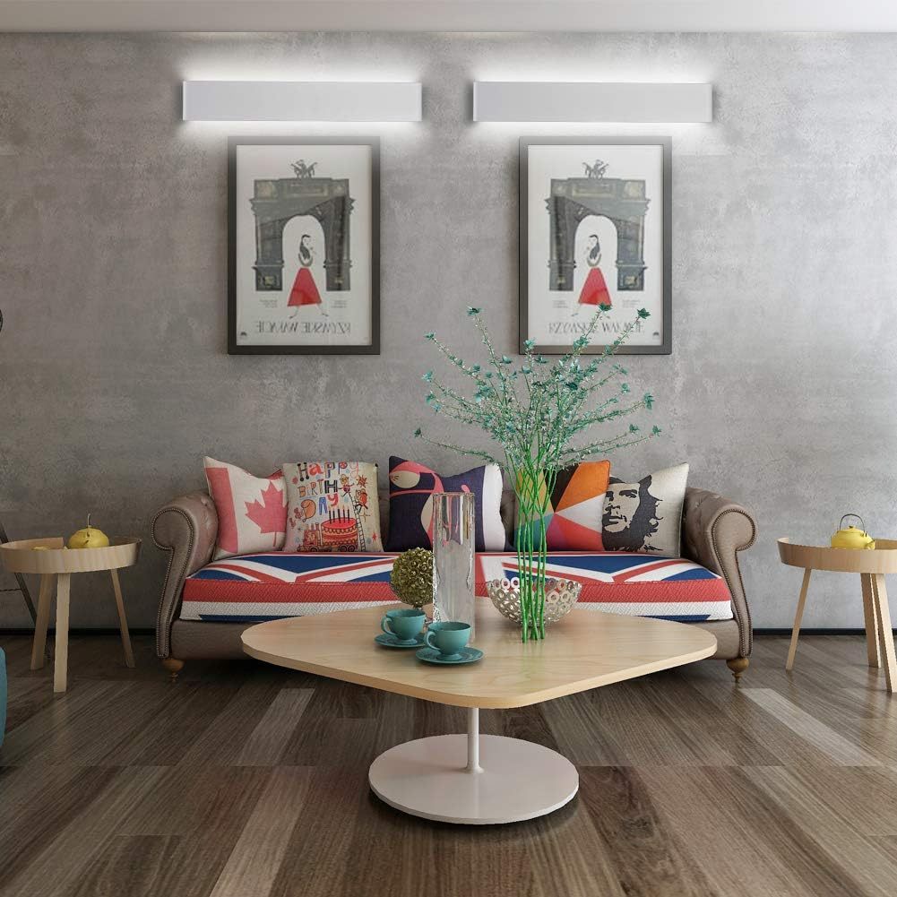 20W Bathroom Light Fixture 24 inch Natural White Light 4000K Vanity Light White Wall Sconce Light for Dressing Room IP44 Waterproof 2600LM