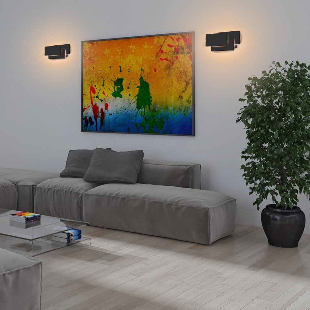 Modern Wall Sconces LED Lighting Fixture Lamps 24W Warm White 3000K Living Room Bedroom Hallway Conservatory Not Dimmable