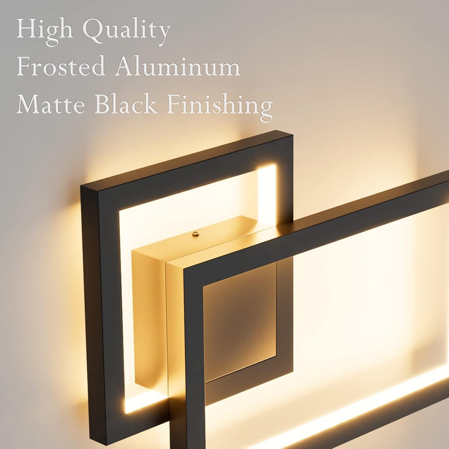 2-Pack Modern Indoor Wall Sconce 20W Aluminum Up and Down LED Modern Black Wall Sconce for Indoor Living Room Bedroom Hallway (Warm White Light, 3000K)