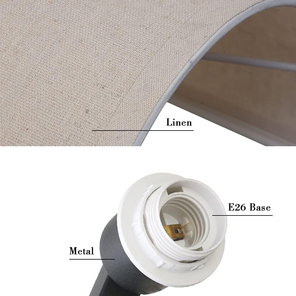 Linen Boho Vintage Wall Sconce Stairwell Fixture Light, 1-Light Vanity Indoor Hardwired Wall Mount Retro Industrial Interior Sconce