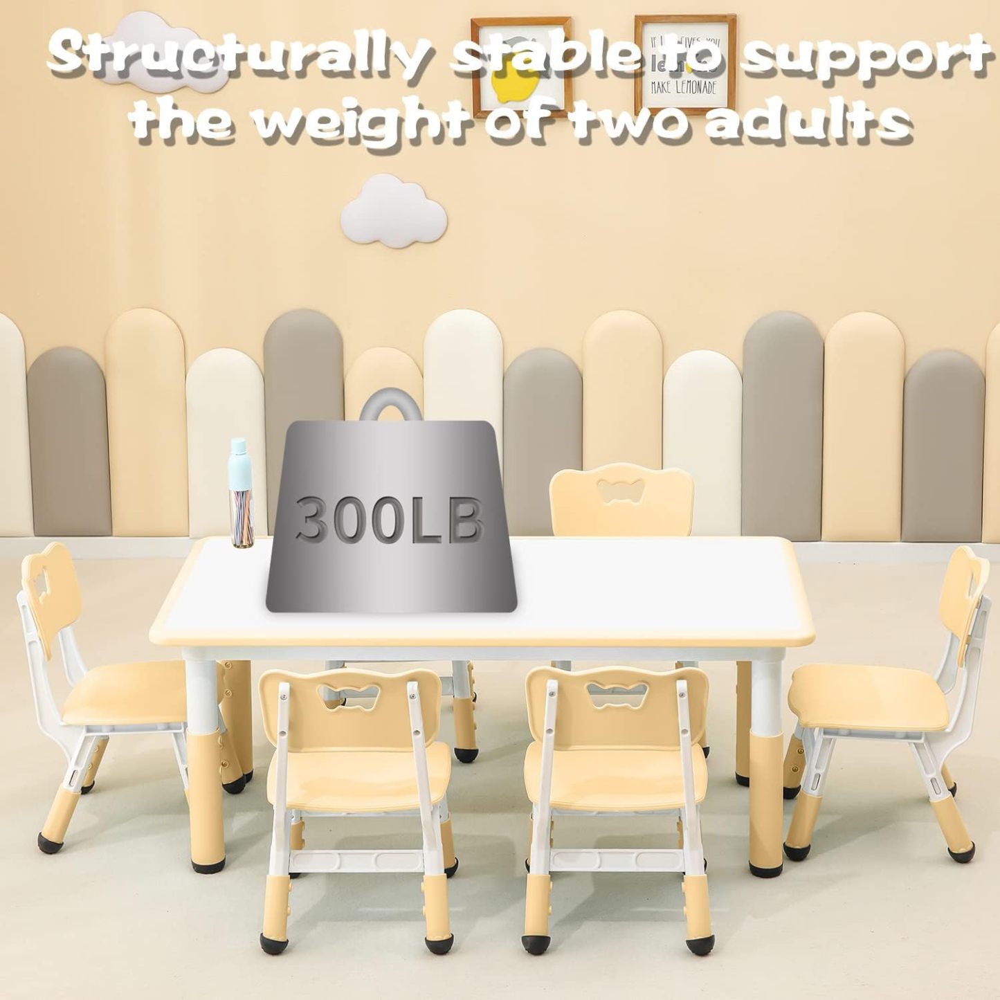 Children's Table and Chair Set Suitable for Boys and Girls