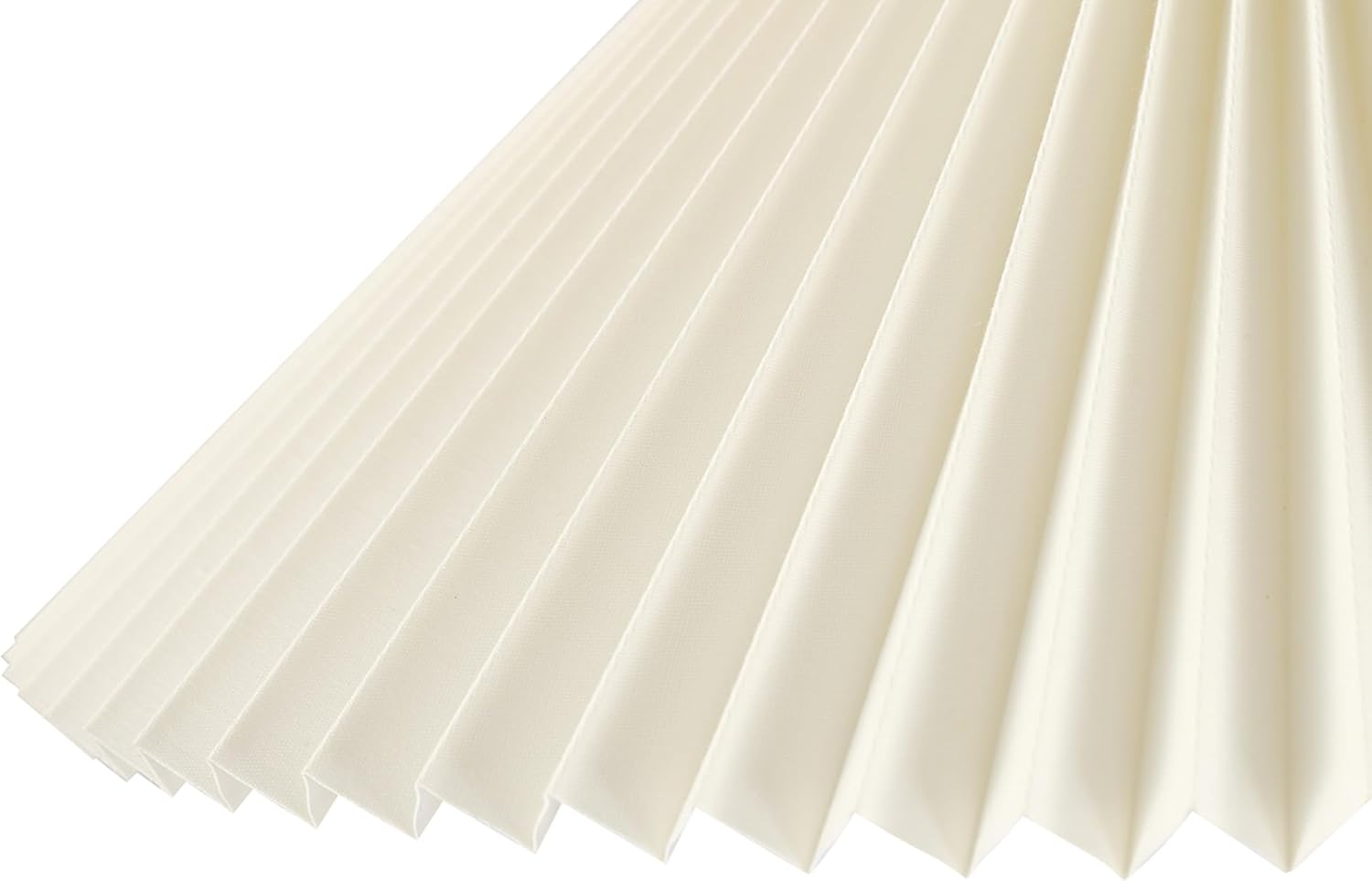 62" Floor Lamp, Faux Wood Finish, White Pleated Fabric Shade, Pivot Joint on Shade