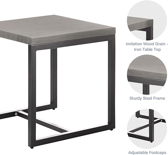 Patio Tables Outdoor Coffee Table - Steel Side Tables End Table