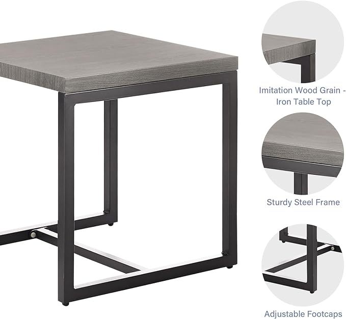 Patio Tables Outdoor Coffee Table - Steel Side Tables End Table
