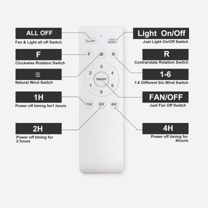 20 Inch Caged Ceiling Fan with Light, Farmhouse Ceiling Fan Lights with Remote, Industrial Ceiling Fans for Living Room, Bedroom, Kitchen, 6 Speeds Wind, Timer, 4xE26 Bulb Base, Black (No Bulb)