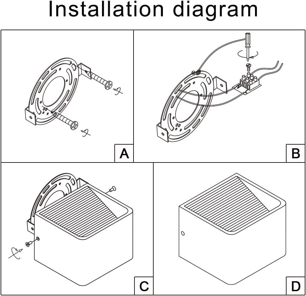 Black Modern LED Wall Sconce Lighting Fixtures Aluminum 10W Warm White 3000k Up and Down Indoor Lighting for Living Room Bedroom Hallway Not Dimmable
