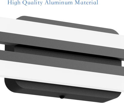 32" Black Bathroom Vanity Lights 36W Frosted Aluminum Modern LED Matte Black Vanity Light for Bathroom Lighting Fixtures White Light 6000K