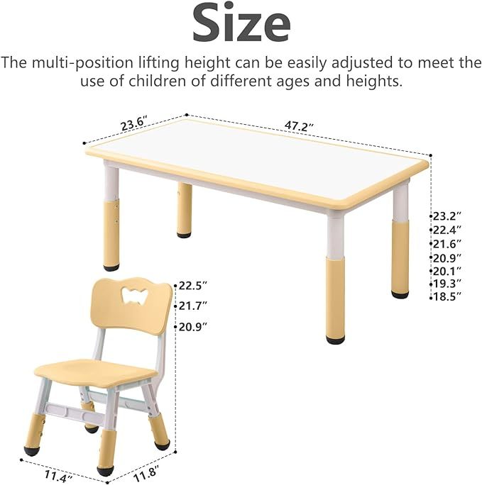 Children's Table and Chair Set Suitable for Boys and Girls