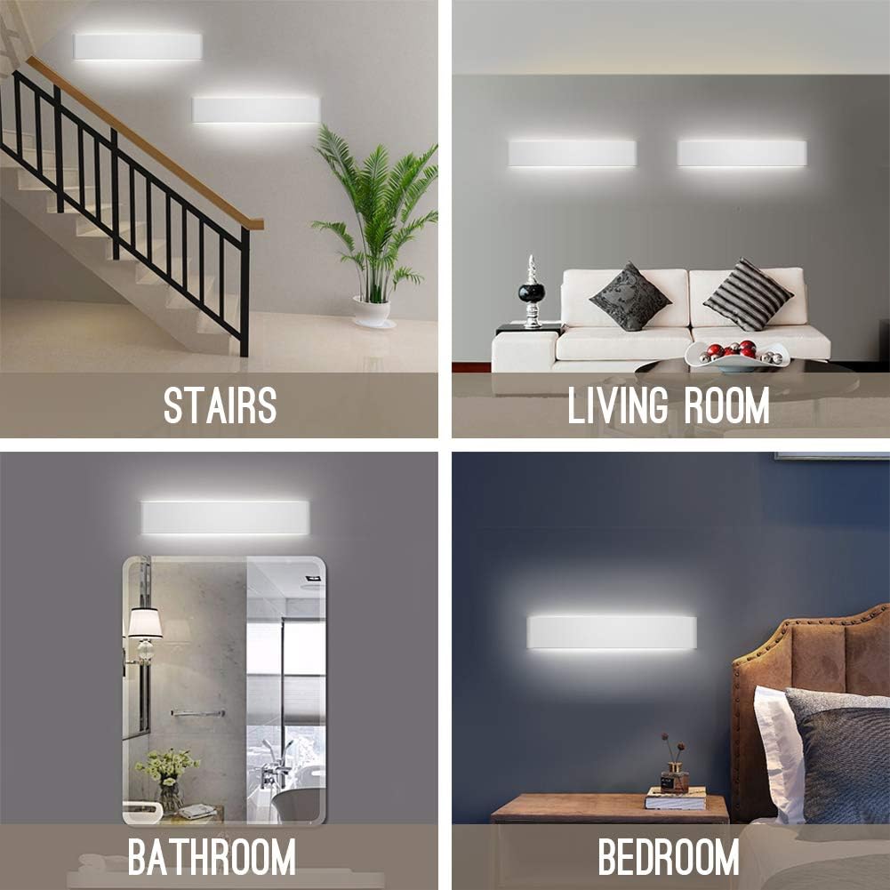 20W Bathroom Light Fixture 24 inch Natural White Light 4000K Vanity Light White Wall Sconce Light for Dressing Room IP44 Waterproof 2600LM