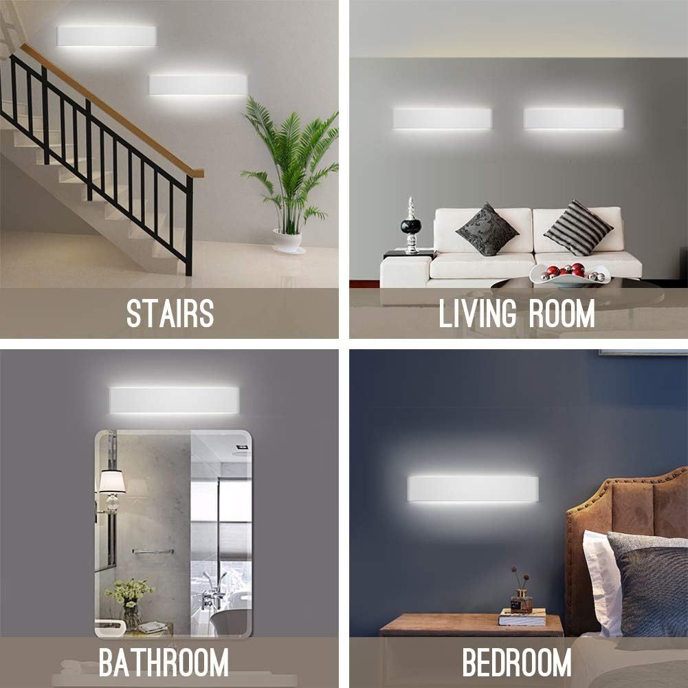 20W Bathroom Light Fixture 24 inch Natural White Light 4000K Vanity Light White Wall Sconce Light for Dressing Room IP44 Waterproof 2600LM