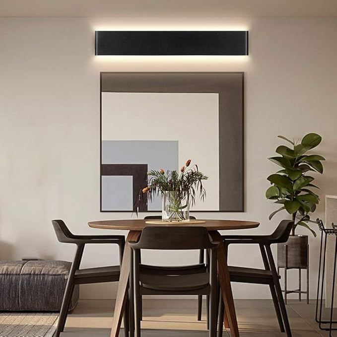 30W Bathroom Light Fixture 32.67 inch Vanity Lights Arm Length Wall Light for Bathroom Dressing Room IP44 Waterproof 3900LM Warm White Light 3000K, Black