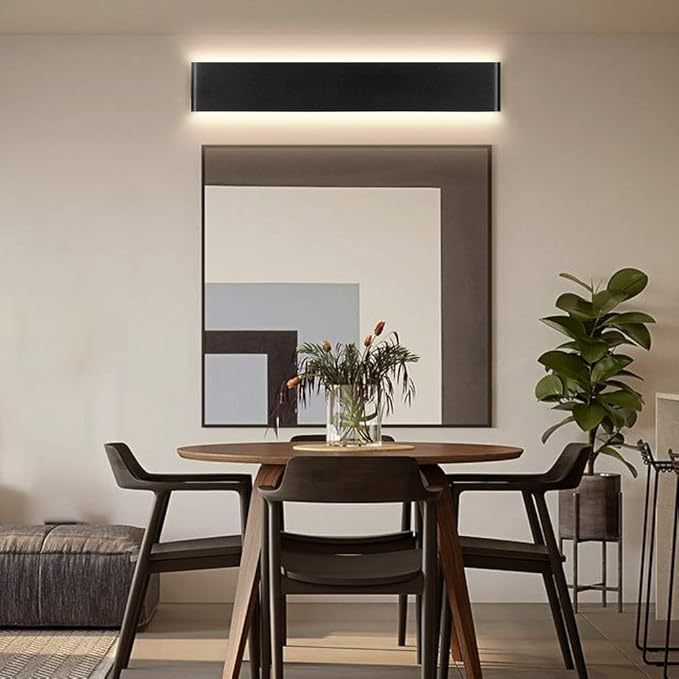 30W Bathroom Light Fixture 32.67 inch Vanity Lights Arm Length Wall Light for Bathroom Dressing Room IP44 Waterproof 3900LM Warm White Light 3000K, Black