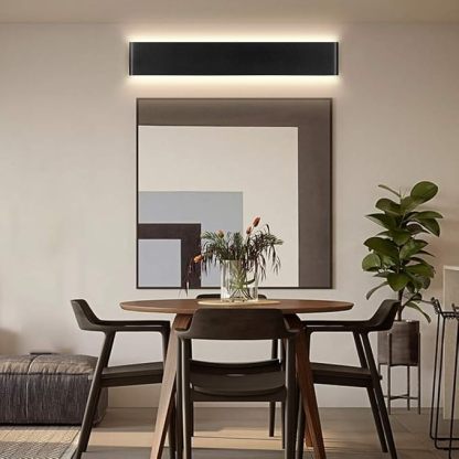 30W Bathroom Light Fixture 32.67 inch Vanity Lights Arm Length Wall Light for Bathroom Dressing Room IP44 Waterproof 3900LM Warm White Light 3000K, Black