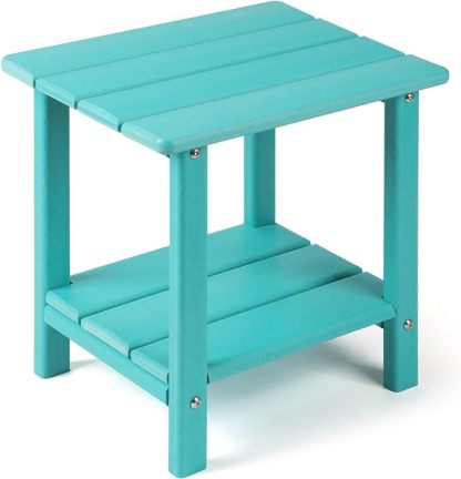 Adirondack Outdoor Side Table, 2-Tier Sturdy Patio End Table