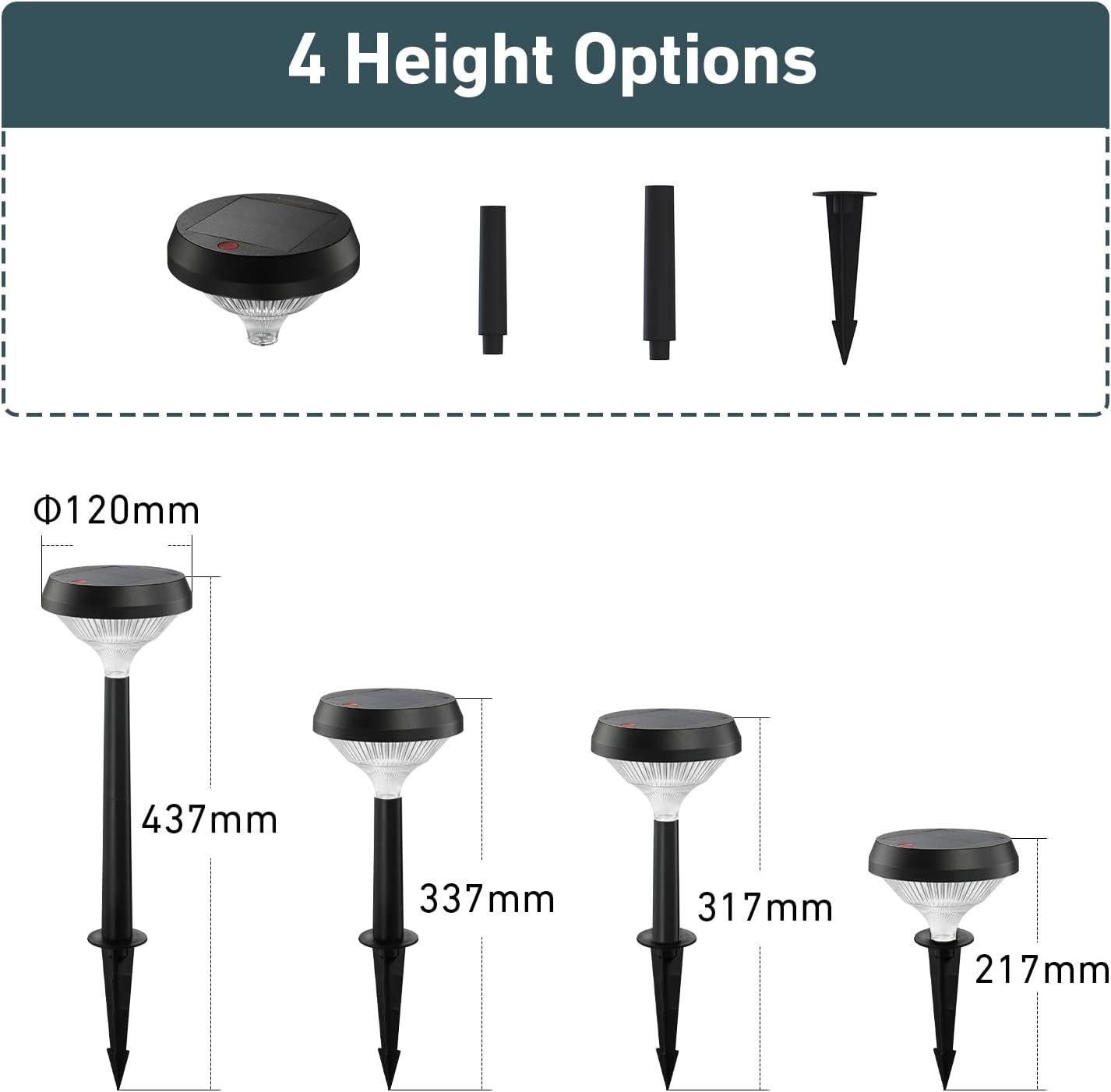 Solar Pathway Lights Outdoor 8 Pack, Solar Lights Outdoor, Warm White Solar Path Lights Waterproof