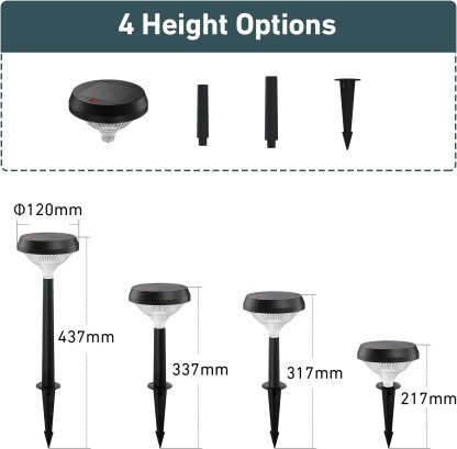 Solar Pathway Lights Outdoor 8 Pack, Solar Lights Outdoor, Warm White Solar Path Lights Waterproof