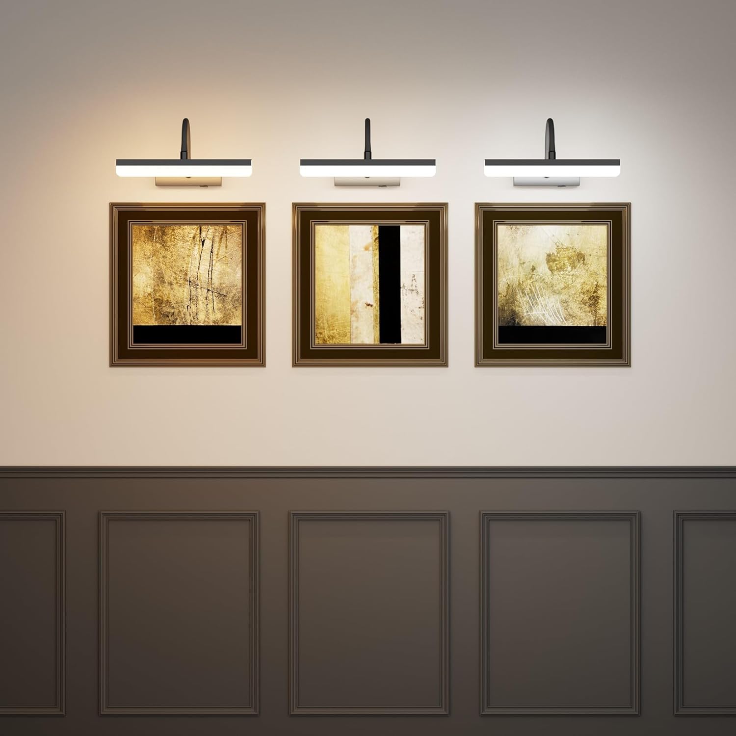 Picture Light Battery Operated LED Dimmable Painting Light with Remote, Rotatable Light Tube with 3 Lighting Modes, Dimmable Display Light with Timer for Painting Picture Frame Portrait Art