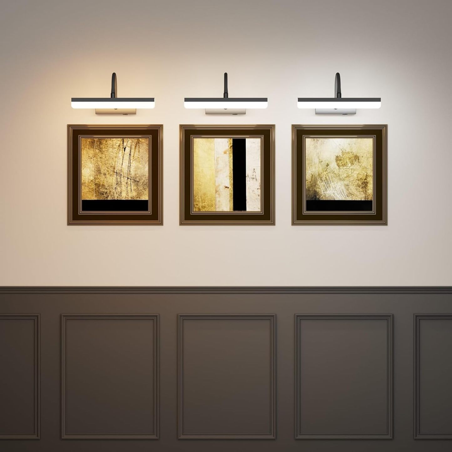 Picture Light Battery Operated LED Dimmable Painting Light with Remote, Rotatable Light Tube with 3 Lighting Modes, Dimmable Display Light with Timer for Painting Picture Frame Portrait Art