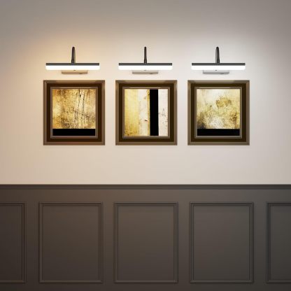 Picture Light Battery Operated LED Dimmable Painting Light with Remote, Rotatable Light Tube with 3 Lighting Modes, Dimmable Display Light with Timer for Painting Picture Frame Portrait Art