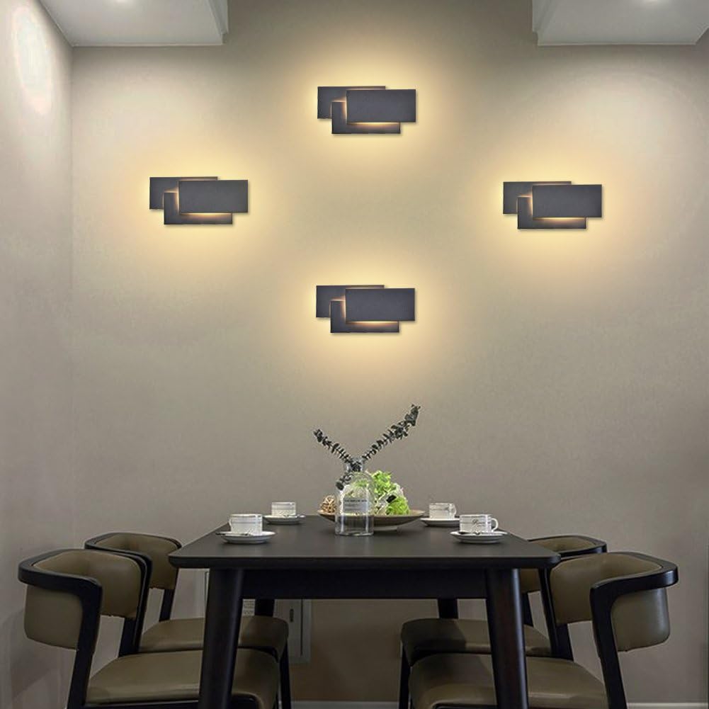 Modern Wall Sconces LED Lighting Fixture Lamps 24W Warm White 3000K Living Room Bedroom Hallway Conservatory Not Dimmable