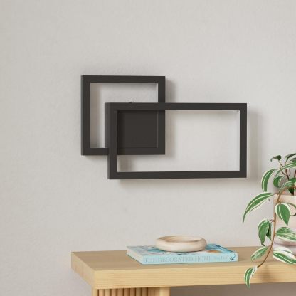 2-Pack Modern Indoor Wall Sconce 20W Aluminum Up and Down LED Modern Black Wall Sconce for Indoor Living Room Bedroom Hallway (Warm White Light, 3000K)