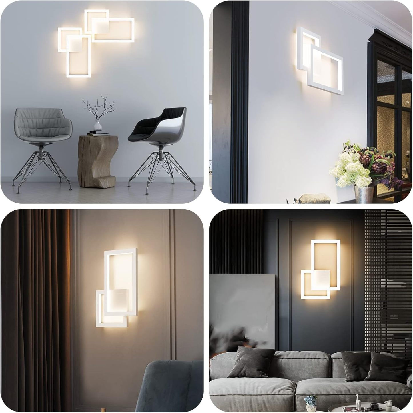 Modern Indoor Wall Sconce Aluminum Up and Down 20W LED Modern Wall Sconce for Indoor Living Room Bedroom Hallway (Natural White Light, 4000K)