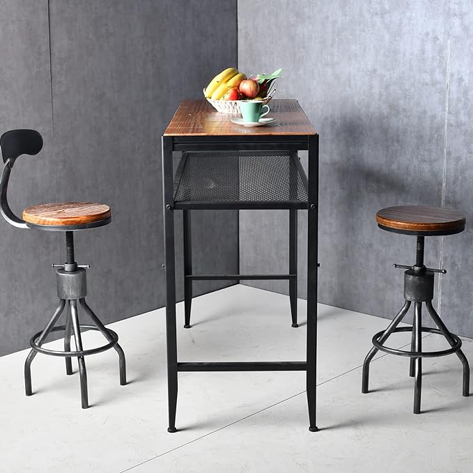 41.3inch Height Industrial Bar Table Rustic Pub Table