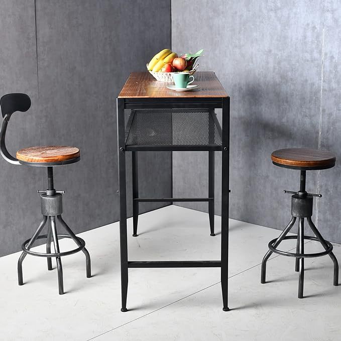 41.3inch Height Industrial Bar Table Rustic Pub Table