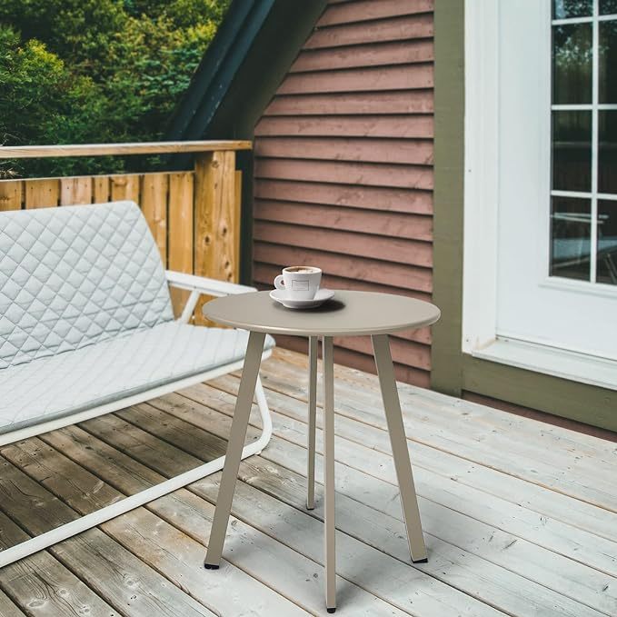 Outdoor Side Table, Weather Resistant Patio Small Side Table