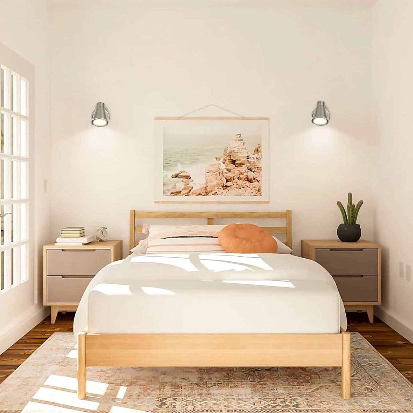 Track Lights Plug-in, Small Directional Wall Spotlight, Flush Mount Hallway Ceiling Light Fixture