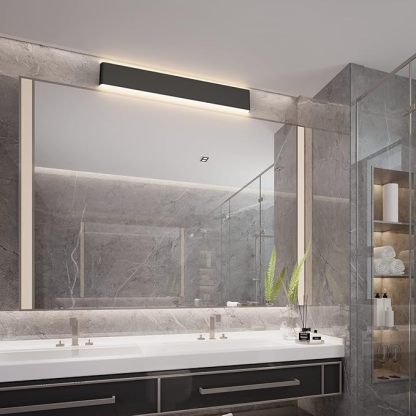 39.3inch Modern Black Vanity Light Fixtures LED Bathroom Wall Light Up and Down Bathroom Lighting Fixtures Warm White Light 3000K