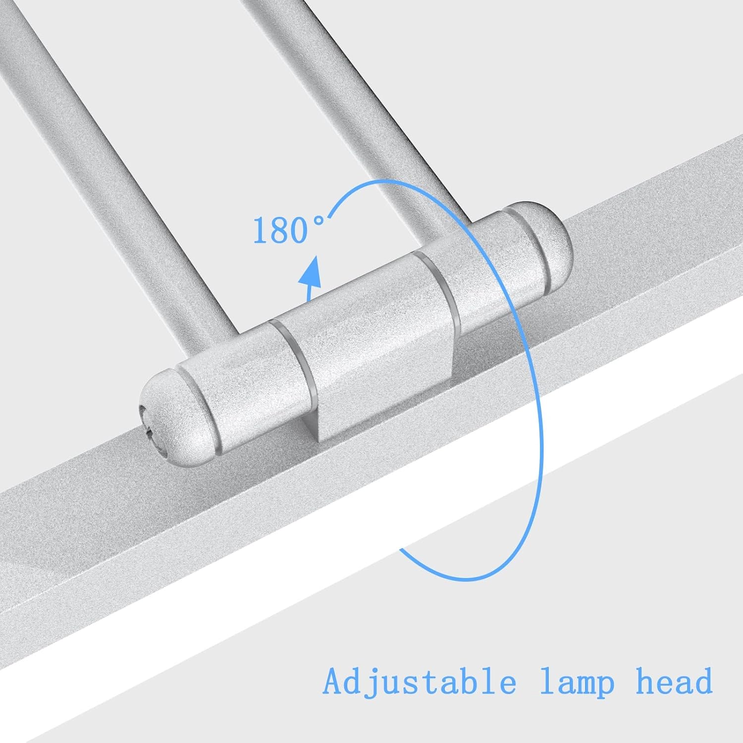 24" LED Modern Silver Vanity Light 14W Adjustable Vanity Light for Bathroom Silver Modern LED Bathroom Vanity Light Fixtures Over Mirror (6000K Cool White Light)