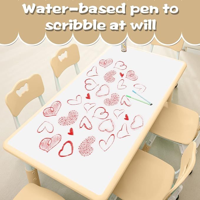 Children's Table and Chair Set Suitable for Boys and Girls