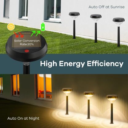 Solar Pathway Lights Outdoor 8 Pack, Solar Lights Outdoor, Warm White Solar Path Lights Waterproof