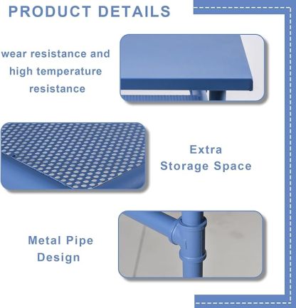 High Bar Table-Modern Narrow Patio Table-Metal Tall Pub Table