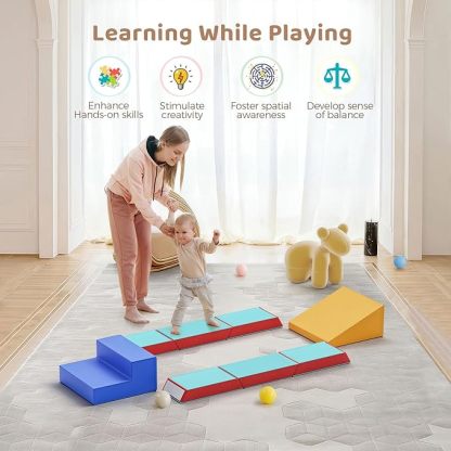 Foam Climbing Blocks with Ball Pit, Soft Play Climbing for Toddlers