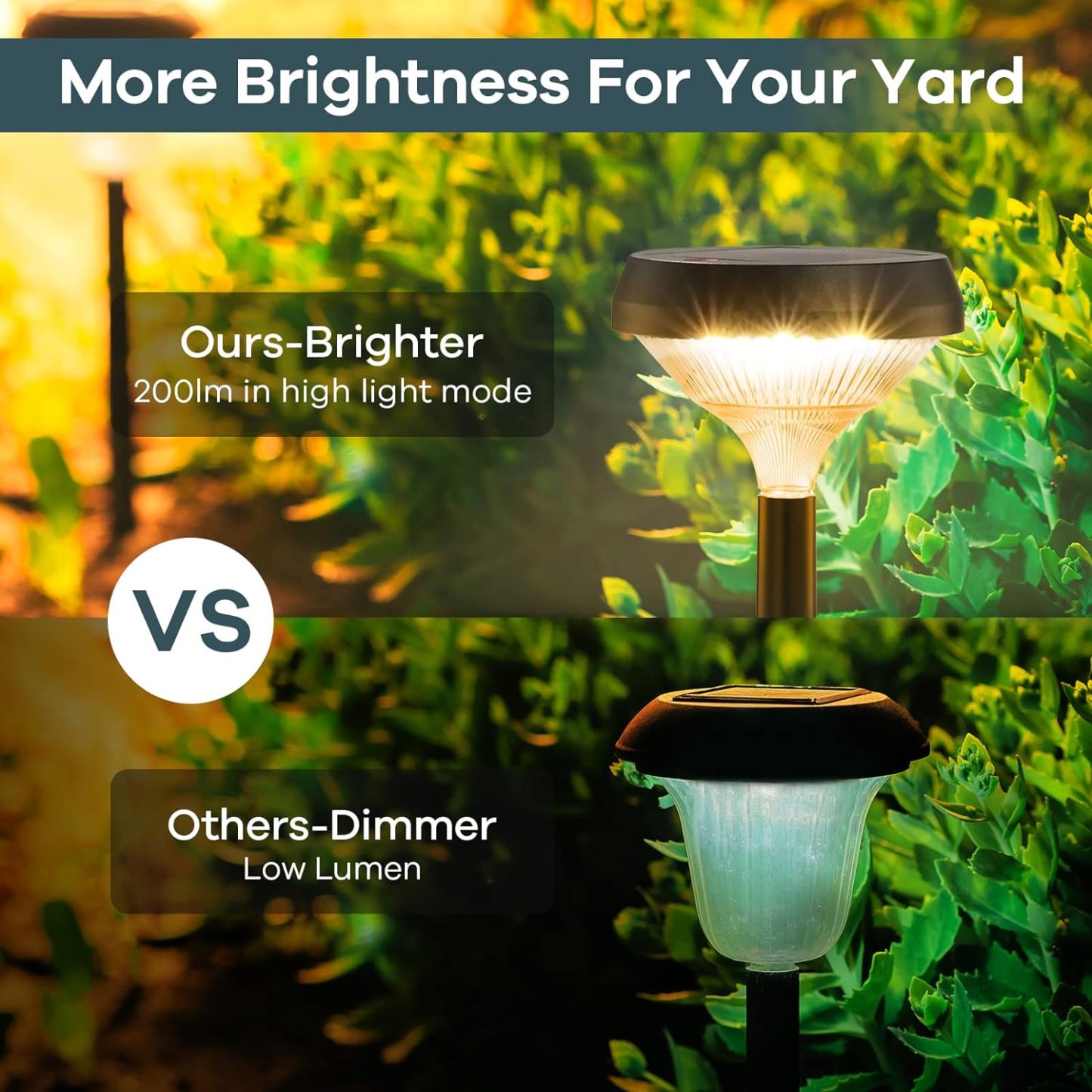 Solar Pathway Lights Outdoor 8 Pack, Solar Lights Outdoor, Warm White Solar Path Lights Waterproof
