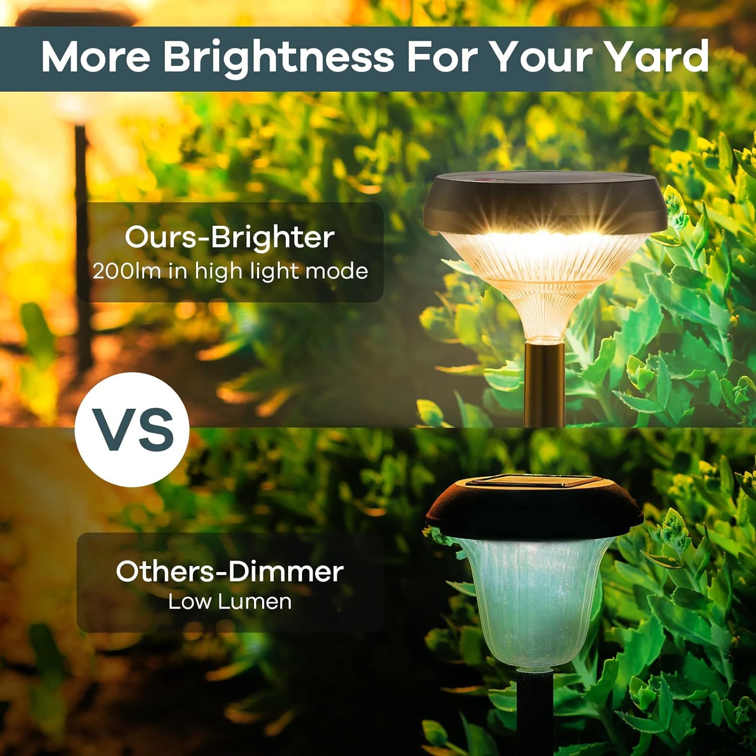 Solar Pathway Lights Outdoor 8 Pack, Solar Lights Outdoor, Warm White Solar Path Lights Waterproof