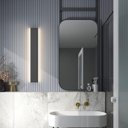 39.3inch Modern Black Vanity Light Fixtures LED Bathroom Wall Light Up and Down Bathroom Lighting Fixtures Warm White Light 3000K