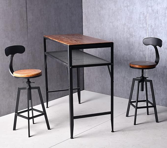 41.3inch Height Industrial Bar Table Rustic Pub Table