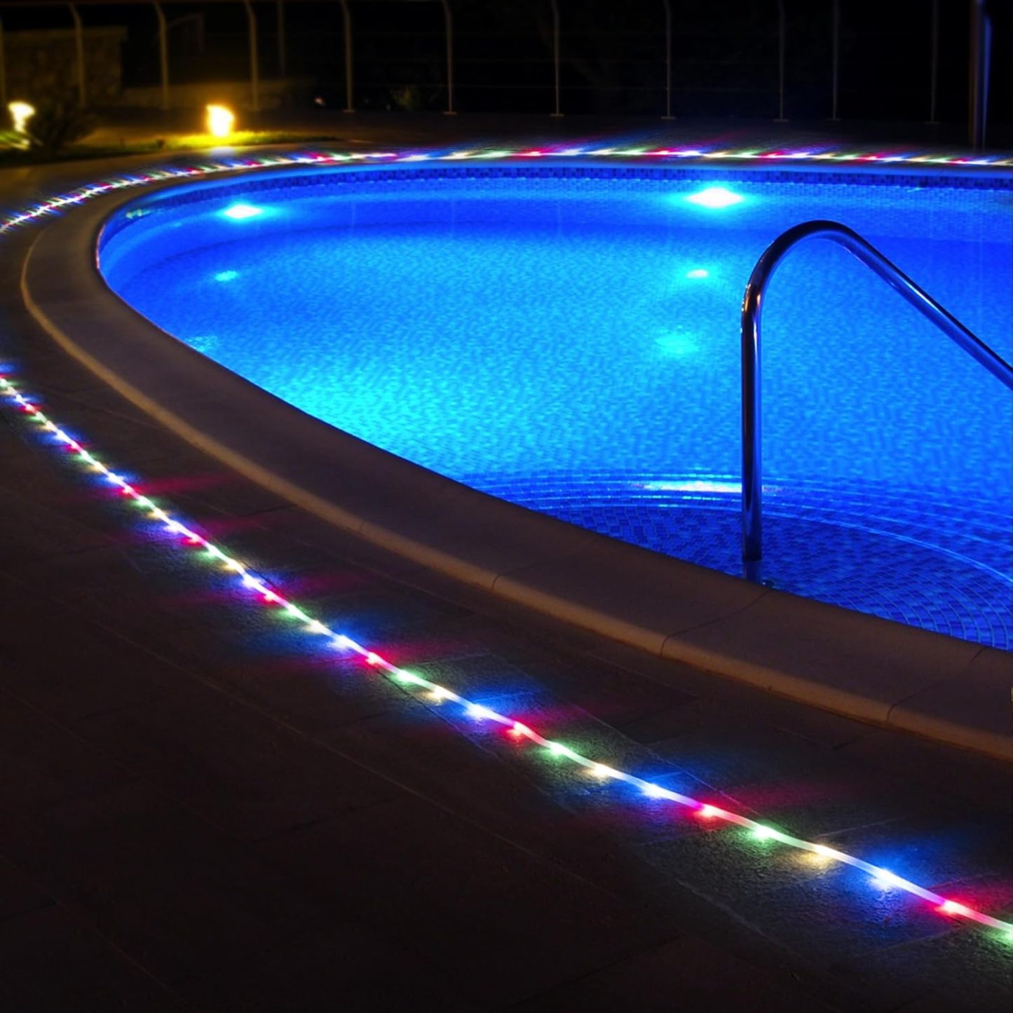 2 Pack Solar Rope Lights, Each with 100 LEDs 35.7 FT 8 Modes, Solar Rope Lights Outdoor Waterproof, Solar String Rope Lights for Outdoor Balcony Fence Patio Backyard Camping(Multicolor)