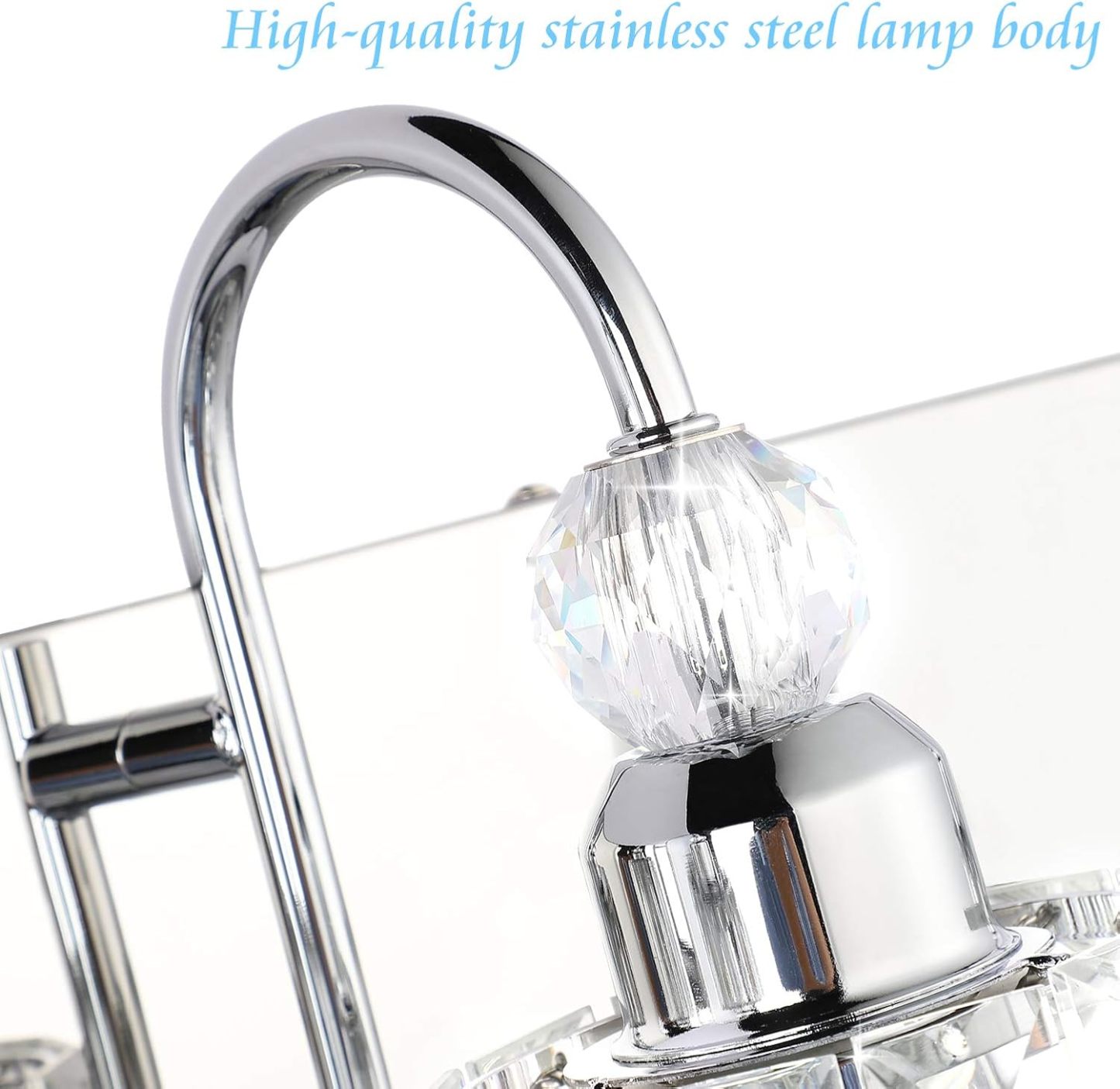 Modern Bathroom Vanity Light 2-Lights Modern Crystal Wall Light Fixtures Modern Crystal Vanity Lighting for Bathroom