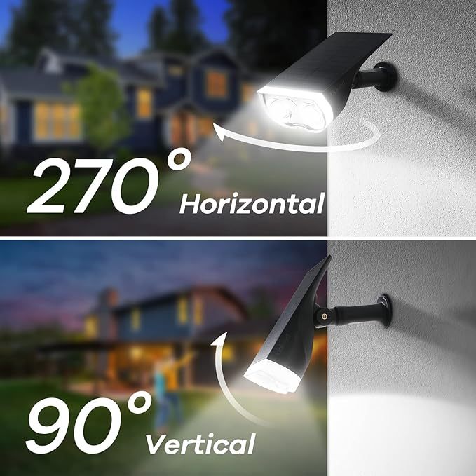 Solar Outdoor Lights, Solar Lights for Outside Waterproof IP67, 2-in-1 Solar Spot Lights Outdoor, 4 Pack