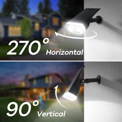 Solar Outdoor Lights, Solar Lights for Outside Waterproof IP67, 2-in-1 Solar Spot Lights Outdoor, 4 Pack