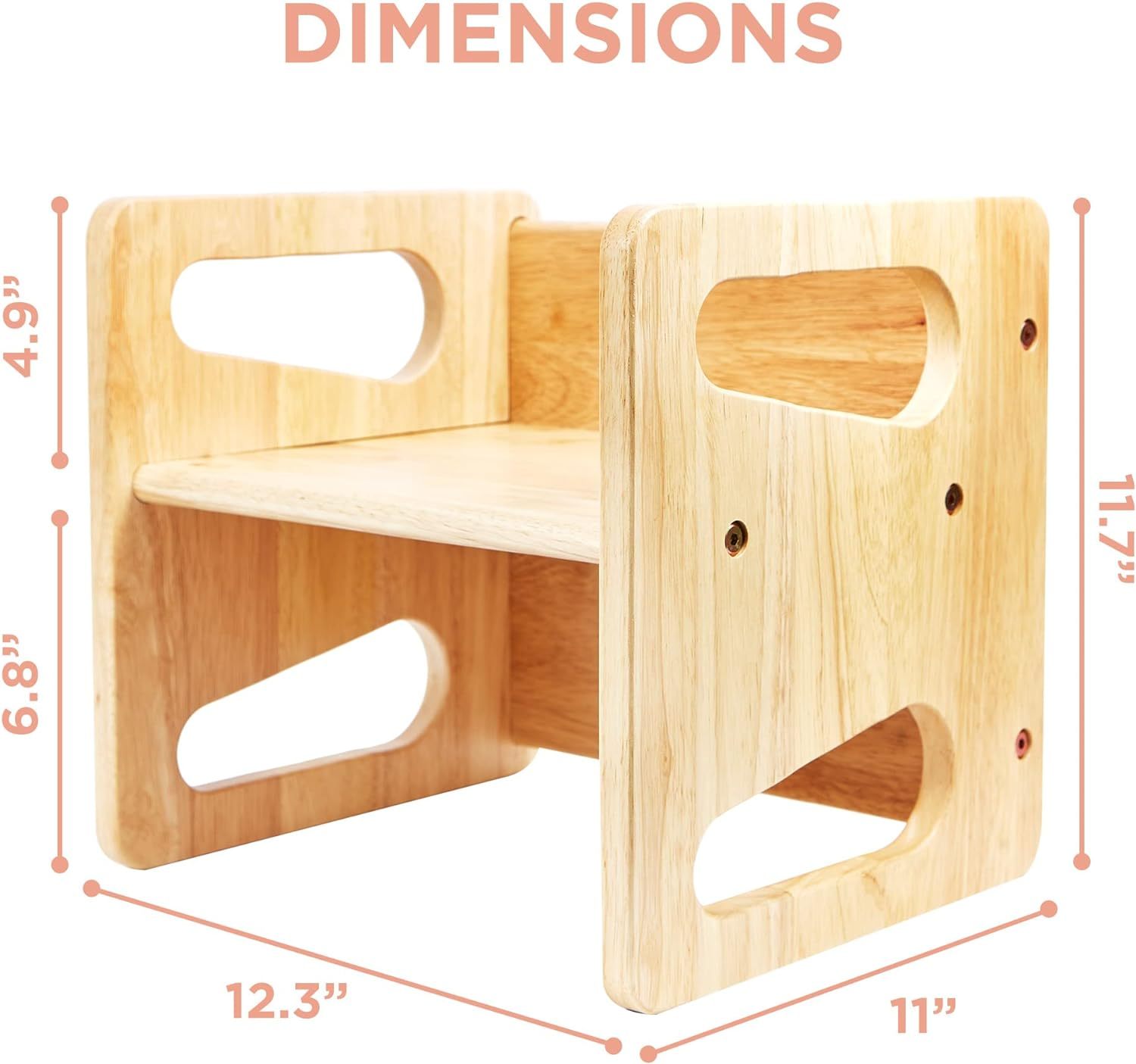 Table and Chair (12 inch) - Solid Wooden Toddler Chair/Table