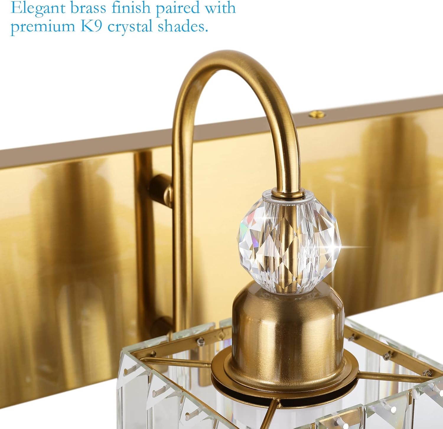 Modern Gold Vanity Lights for Bathroom 6-Lights Gold Crystal Bathroom Vanity Lights Over Long Mirror Modern Gold Crystal Bathroom Lighting Fixtures