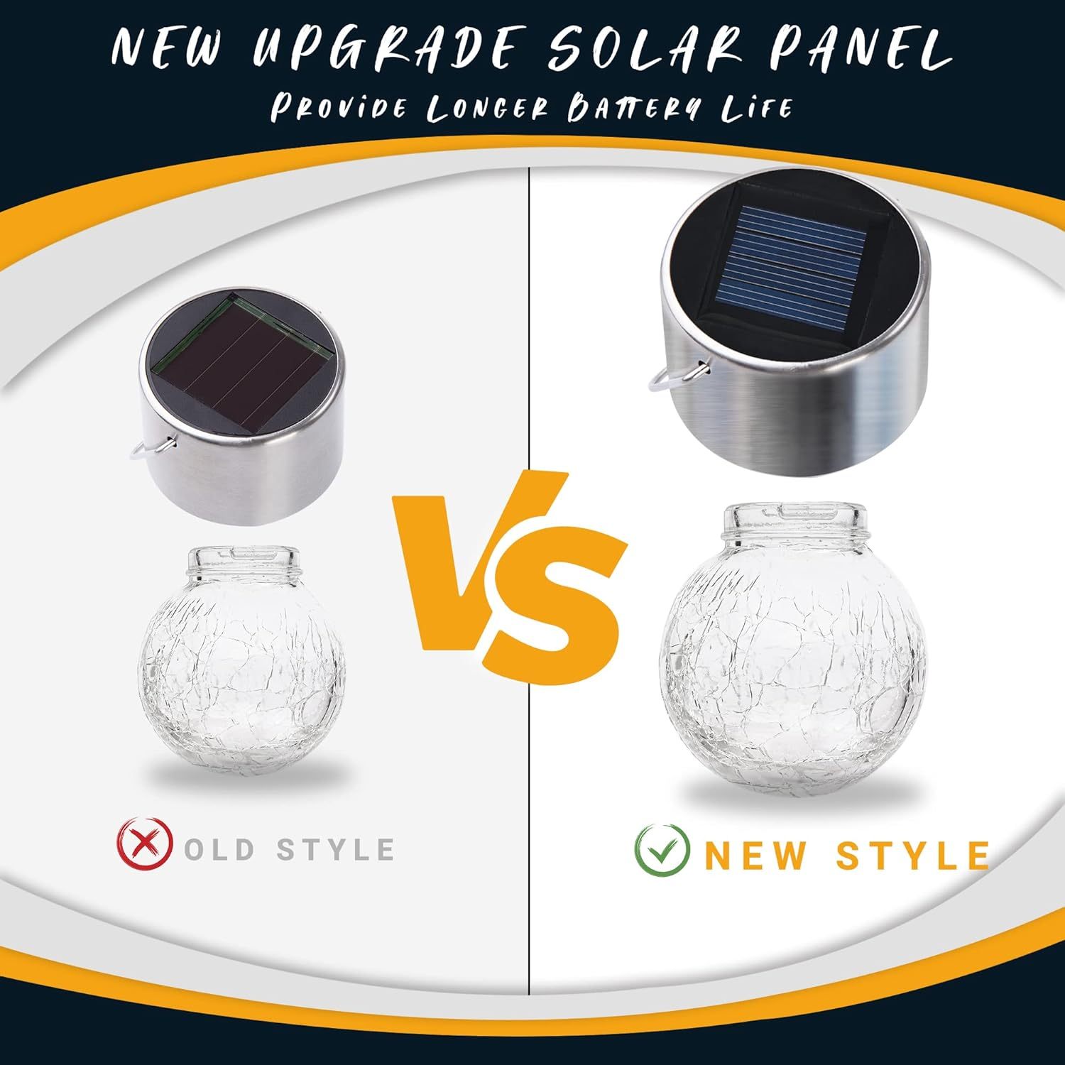 12 Pack Solar Outdoor Lights, Solar Hanging Lights for Christmas Decoration-Cracked Glass Solar Lights Outdoor Waterproof for Garden, Yard, Fence, Tree(Cold White)